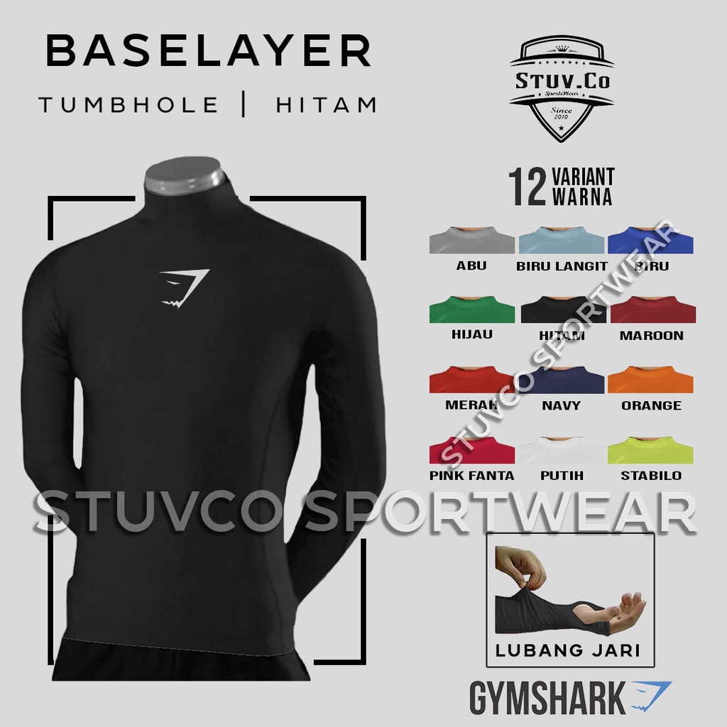 BASELAYER Finger Cuff LONGSLEEVE THUMBHOLE แขนยาวว่ายน้ํา FUTSAL GYM FITNESS DIVING ผู้ชายผู้หญิง - รูปที่ 5