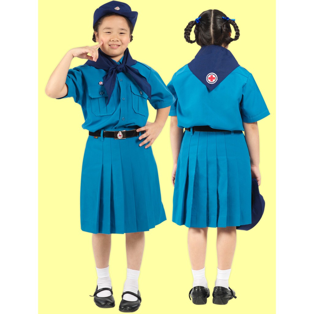 กระโปรงยุวกาชาด ตราสมอ เลือกเอวได้ กระโปรงนักเรียน กระโปรงตราสมอ ยุวกาชาด สีฟ้า - รูปที่ 3