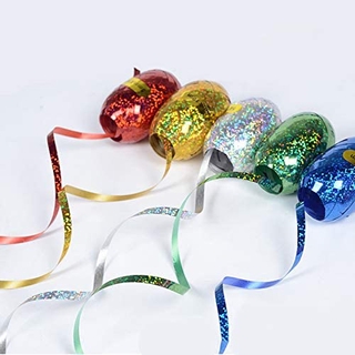 ริบบิ้นผูกลูกโป่ง หน้ากว้าง 5 มิล ยาว 10 เมตรBalloon Rope Foil Balloon Laser Ribbon