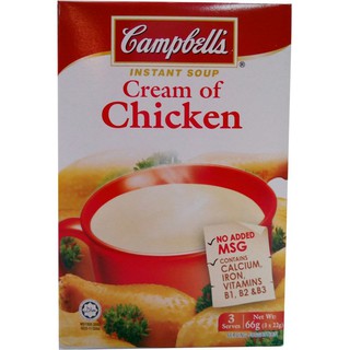 Cambells Cream Of Chicken Instant 66g  แคมเบลล์ครีมไก่กึ่งสำเร็จรูป 66 กรัม