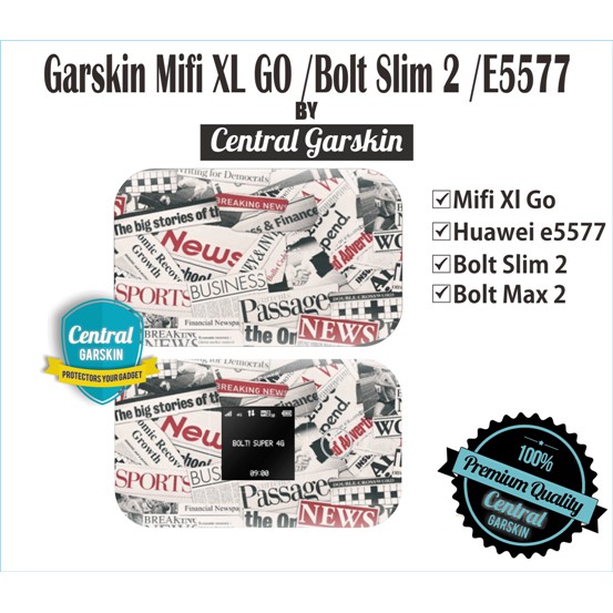 Garskin Huawei E5577 Garskin Mifi XL GO Garskin Bolt Slim 2 - หนังสือพิมพ์ 2