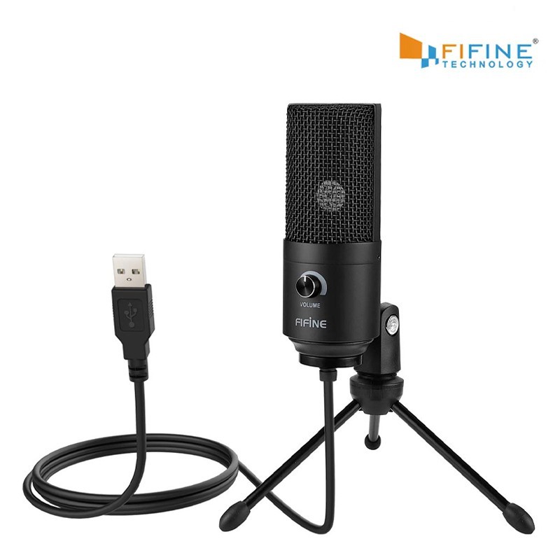 MICROPHONE (ไมโครโฟน) FIFINE K669B USB MICROPHONE WITH VOLUME DIAL FOR GAMING STREAMING RECORDING (MIC-FIF-K669B)