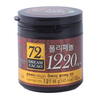 Lotte ดาร์คช็อกโกแลตแท้เข้มข้นอัดเม็ด นำเข้าจากเกาหลี Dream Cacao Dark Chocolate 72% 86g