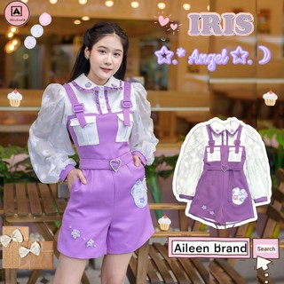 Aileen Brand :❌SALE❌Iris Angle🌈💜ชุดจั๊มสูท ชุดหมี สีม่วง ดีเทลแต่งมุกกับดาวน่ารักๆ 🎀ส่งฟรี พร้อมส่ง เพิ่มเติมทักแชทจ้า🎀