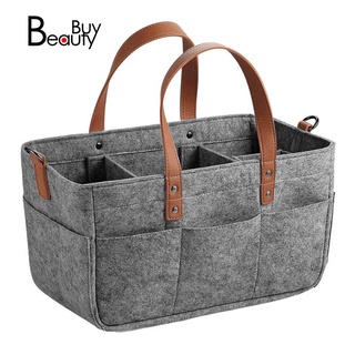 Baby Diaper Caddy Organizer Holder Shower Basket Nursery Storage Bin Car Storage Basket Wipes Toys Tote Bag Dark Grey