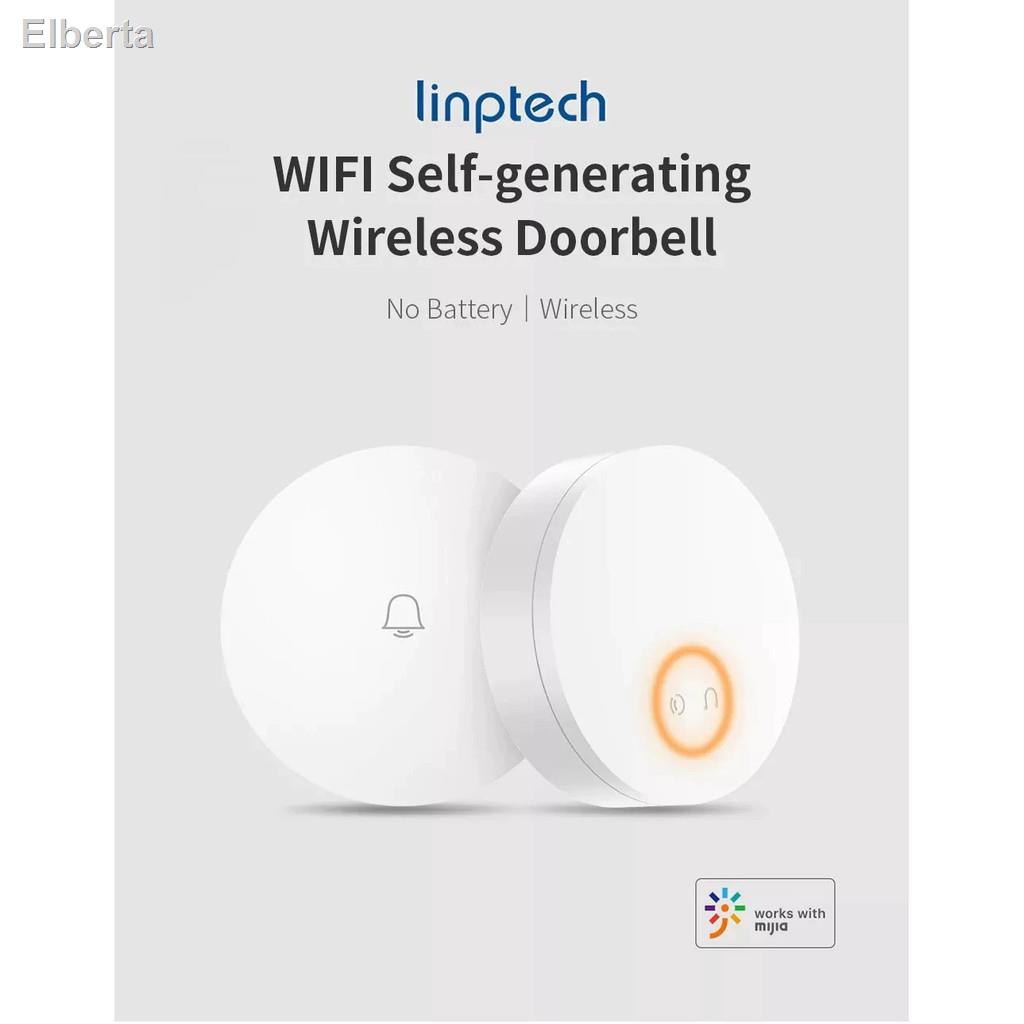💃ร้านของเราเปิดตลอด 24 ชั่วโมง◙❈Xiaomi Linptech WIFI Self Power Generating Wireless Doorbell Work with Mijia APP Smart