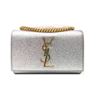 mp 3849 New YSL Kate Mini Bag in Silver Leather GHW - 47,900 ฿