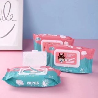 พร้อมส่ง1วัน!🐣กระดาษเปียกเด็ก ทิชชู่เปียกเด็ก 80 แผ่น กระดาษเปียก Baby Wipes กระดาษทิชชู่เปียก สูตรน้ำบริสุทธิ์ ผ้านุ่มช