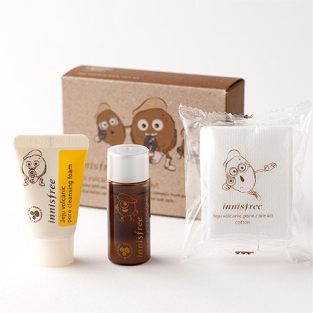 innisfree jeju vocanic pore care kit 3items