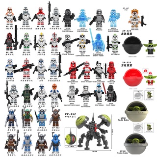 ของเล่นตัวต่อฟิกเกอร์ Star Wars Series Clone Troopers Yoda Imperial Stormtrooper ขนาดเล็ก