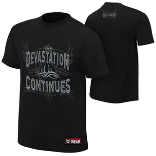 WWE Goldberg "Devastation Continues" T-Shirtสามารถปรับแต่งได้