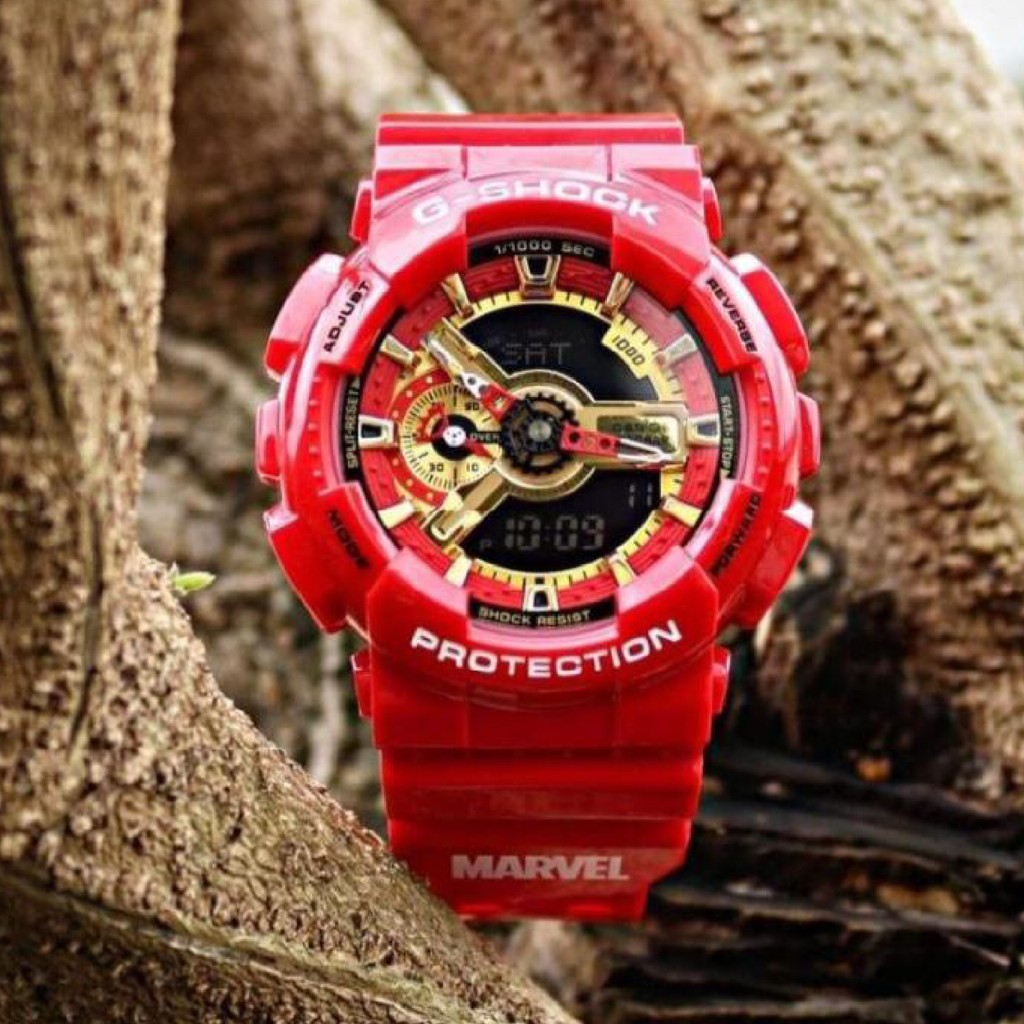 Authentic(NEW)นาฬิกาผู้ชาย Avengers Limited G-Shock GA-110IRONMAN-4 (แดง) รับประกันร้าน1ปี kcjX