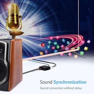 UGREEN ตัวแปลงช่องต่อ Optical DAC ส่งสัญญาณ Digital (ดิจิทัล) Coaxial เป็น Analog (อนาล็อก) 2RCA RCA L/R และ AUX 3.5mm