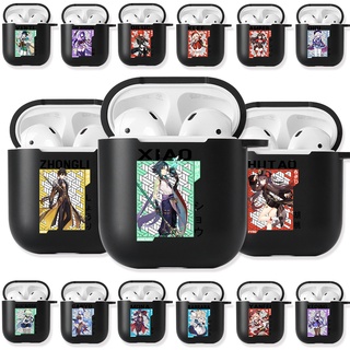 เคสซิลิโคนนิ่ม ลาย Abstract Genshin สําหรับ Airpods Pro 3 2 1 Zhongli Hutao Xiao Silhouette