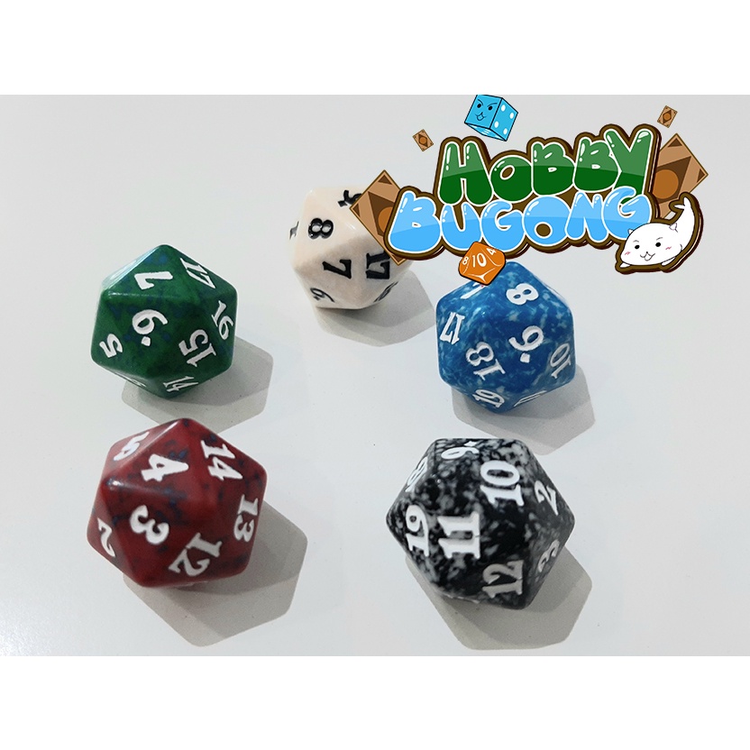 ลูกเต๋า 20 หน้า [D20 Dice] Magic: The Gathering สุ่มสี สุ่มแบบ "ซื้อ3 แถม1" (ใช้ได้กับ Board Game, ก
