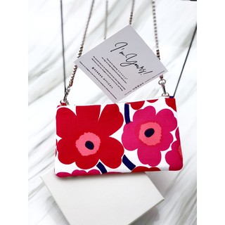 Herbag- กระเป๋าสะพายข้าง ผ้า marimekko แท้ 💯% ดูดี ลุคคุณหนู