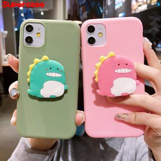 Cute Dinosaur Phone Case For Samsung Galaxy A42 A12 A32 5G A72 A52 A02s M51 M31s S21 Plus Ultra Soft Case With Holder Stand Carton Couple Soft Tpu Cover