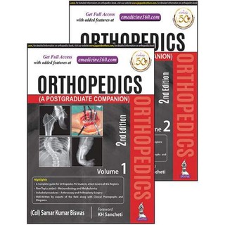 Orthopedics (A Postgraduate Companion), 2 - Vol Set, 1ed - ISBN 9789389188271