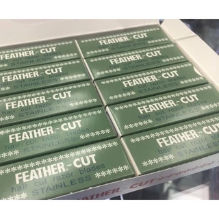 (1ใบ) Feather Cut ใบมีดขนนก ใช้กันคิ้ว โกนหนวด โกนเครา ใบมีดกันคิ้ว