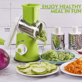 เครื่องหมุนปั่นสไลด์ผักผลไม้มืออาชีพ Tabletop drum grater