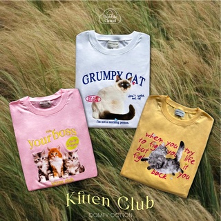 เสื้อยืด เสื้อยืดโอเวอร์ไซส์ KITTEN CLUB SET (COMFY COTTON)