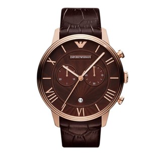 Emporio Armani นาฬิกาข้อมือผู้ชาย สายหนัง รุ่น AR1616- Brown