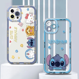 เคสโทรศัพท์มือถือ TPU ใส ลายการ์ตูน Stitch Angel Eye น่ารัก สําหรับ iPhone 11 Pro Max Case 14 13 12 Mini XS XR X 8 7 Plus 6S 6 SE