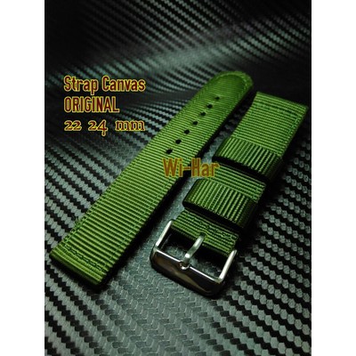 Hijau Original CANVAS WATCH STRAP สําหรับ SEIKO และ SWISS ARMY GREEN
