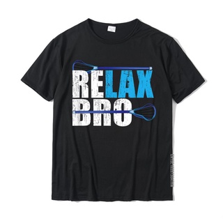 เสื้อยืดลําลอง ผ้าฝ้าย แขนสั้น พิมพ์ลาย ReLAX Bro Lacrosse Player สําหรับผู้ชายS-5XL