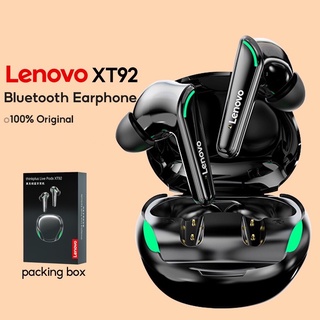 Lenovo XT92 Gaming earphone Bluetooth หูฟังบลูทูธไร้สาย ตัดเสียงรบกวน ฟังเพลง เล่นเกมส์ พร้อมไมโครโฟน หูฟังไร้สาย