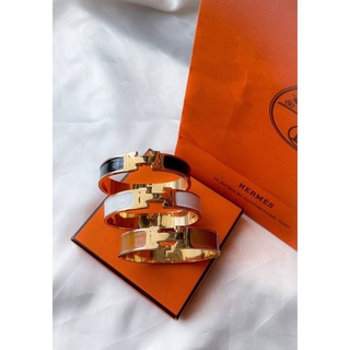 กำไล Hermès Clic H 🧡🖤🤍