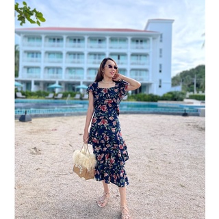 Ladyiconz-Happy Floral Dress ชุดเซทผ้าลินิน