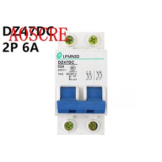 เบรกเกอร์วงจร DZ47 DC 2P 6A 50HZ 60HZ DC MCB ประเภท C