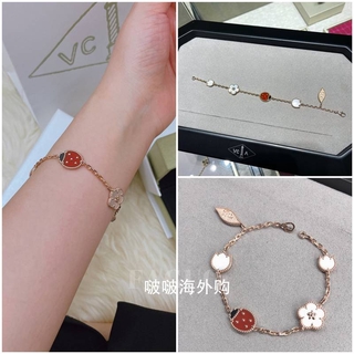 Vca / Van Cleef &amp; Arpels สร้อยข้อมือจี้รูปแมลงเต่าทองเครื่องประดับ