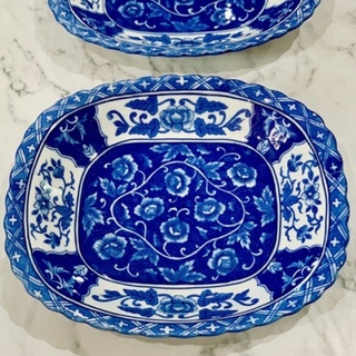 จานเซรามิก วาดทั้งใบ สีขาวน้ำเงิน Blue&amp;White Ceramic