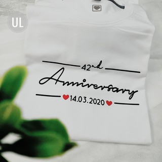 เสื้อคู่รัก วันครบรอบ Anniversary*พร้อมส่ง* G032 ตัวละ