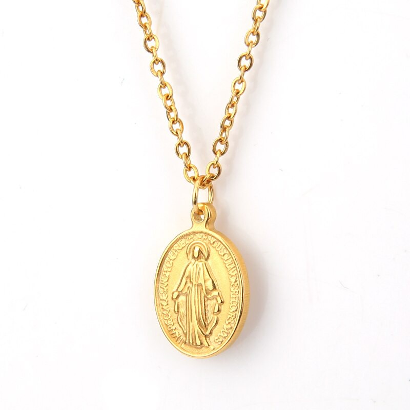 CS1987 สร้อยคอ พร้อม เหรียญแม่พระเหรียญอัศจรรย์ : Miraculous Medal necklace