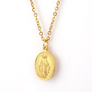 CS1987 สร้อยคอ พร้อม เหรียญแม่พระเหรียญอัศจรรย์ : Miraculous Medal necklace