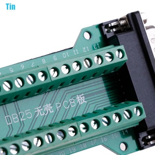 (Tinching) อุปกรณ์ปลั๊กเชื่อมต่อบอร์ด Pcb Db25 D-Sub Female 25 Pin 2 แถว