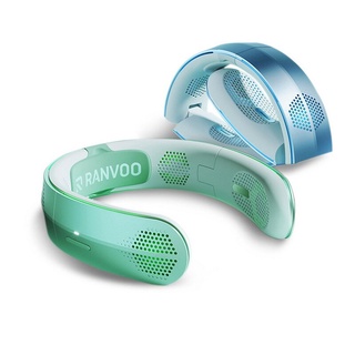 Rave Bluetooth Neck Fan Usb พัดลมคล้องคอ พัดลมขนาดเล็กแบบพกพาขนาดเล็ก Lazy ชาร์จคอคอ Bluetooth APP