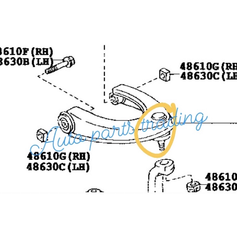 TOYOTA MARK 2 II CHASER JZX90 JZX100 ด้านหน้า UPPER ARM BALL JOINT JAPAN