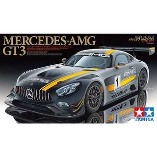 💥ใส่โค้ดลดเพิ่ม 20฿💥🏆 TAMIYA 24345 ชุดประกอบจำลองมาตราส่วน 1:24 MERCEDES-AMG GT3 โมเดลประกอบ ต้องสร้างและทำสีด้วยตัวเอง