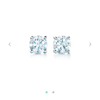 ต่างหูเพชรเดี่ยว 1 กะรัต เงินแท้925 เคลือบทองคำขาว18K