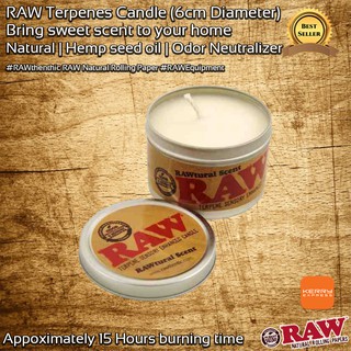 จัดส่งไว! RAW เทียนหอม เส้นผ่าศูนย์กลาง 6cm ไหม้ช้า ใช้งานได้ราว 15 ชั่วโมง RAWTURAL SCENT CANDLE