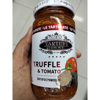 Tartufi Jimmy Truffle &amp; Tomato ซอส ราด พาสต้า รสมะเขือเทศ และ เห็ดแชมปิญอง ผสม เห็ดทรัฟเฟิล  180 กรัม