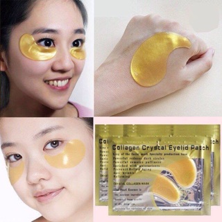 Collagen crystal eyelid patch