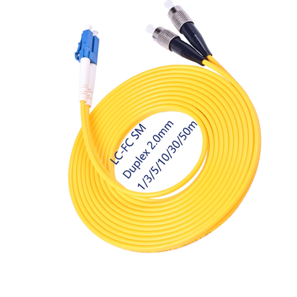 Fiber Optic Cable Fiber Optic Fiber LC/UPC-FC/UPC Duplex Patch Cord   Optic Patch CableFiber optic j