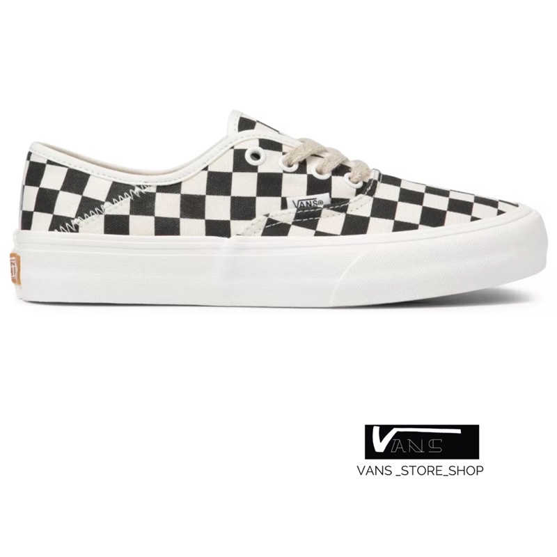 VANS AUTHENTIC SF ECO THEORY BLACK CHECKERBOARD MARSHMALLOW SNEAKERS สินค้ามีประกันแท้