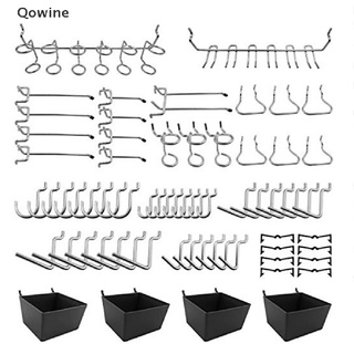 ┇⊙✐Qowine Pegboard ตะขอแขวนเครื่องมือล็อค 81 ชิ้น