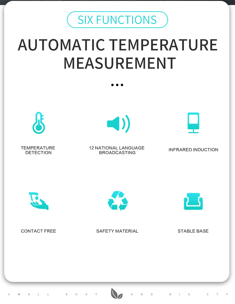 Thermal Scanner and Automatic Alcohol Dispenser with Heavy Duty Stand